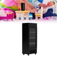 thumbnail image 4 of Dollhouse Vertical Refrigerator, Simulation Stimulate Strong Durable Dollhouse Refrigerator  For Decoration Black, 4 of 8