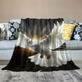 thumbnail image 2 of Creowell Dove Wings Sun Throw Blanket for Couch Sofa Bed Office Travel Camping School Flannel Blanket Soft Plush Blankets for All Seasons 60x80in, 2 of 6