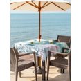 thumbnail image 3 of Outdoor Tablecloth with Umbrella Hole for Patio/Picnic/Party/Camping, Teal Sea Turtle Waterproof Table Cloth Square Cover Washable, Summer Coastal Coral Ocean (60"x 60"), 3 of 8