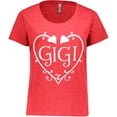 thumbnail image 3 of Inktastic Gigi with Hearts and Swirls Women's Plus Size T-Shirt, 3 of 5