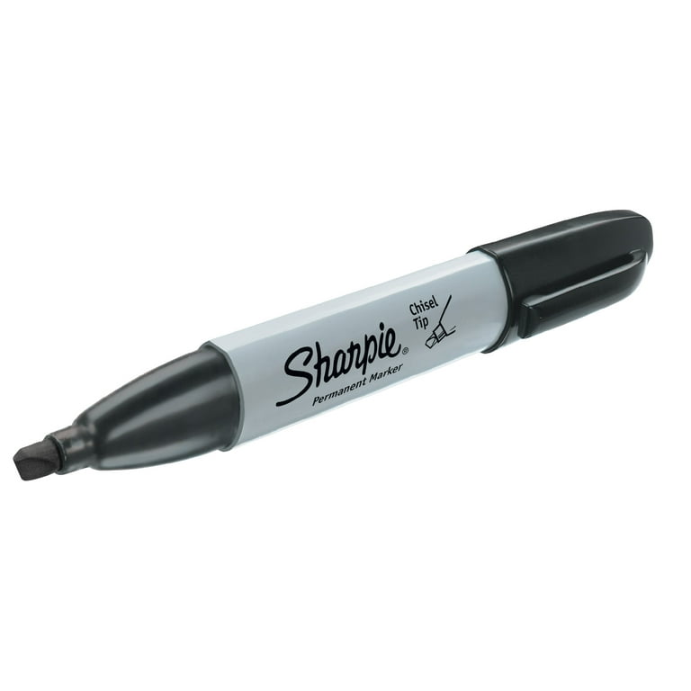 Sharpie W10 Permanent Marker Chisel Tip - Black, Pack of 5