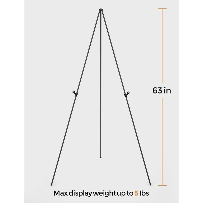 Nicpro Folding Easels for Display, 2 Pack 63 Inch Metal Floor Easel Stand  Tripod