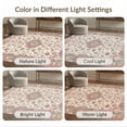 thumbnail image 7 of ODIKA 9'x12' Washable Area Rug Boho Large Vintage Farmhouse Oushak Scroll Detail Cream Bohemian for Master Suite, California King, Under Bed, Non-Shedding, Easy Care, 7 of 7