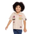 thumbnail image 2 of Hot Wheels Toddler Boys Short Sleeve Cotton Button Down Work Shirt with Patches, Sizes 12M-5T, 2 of 7
