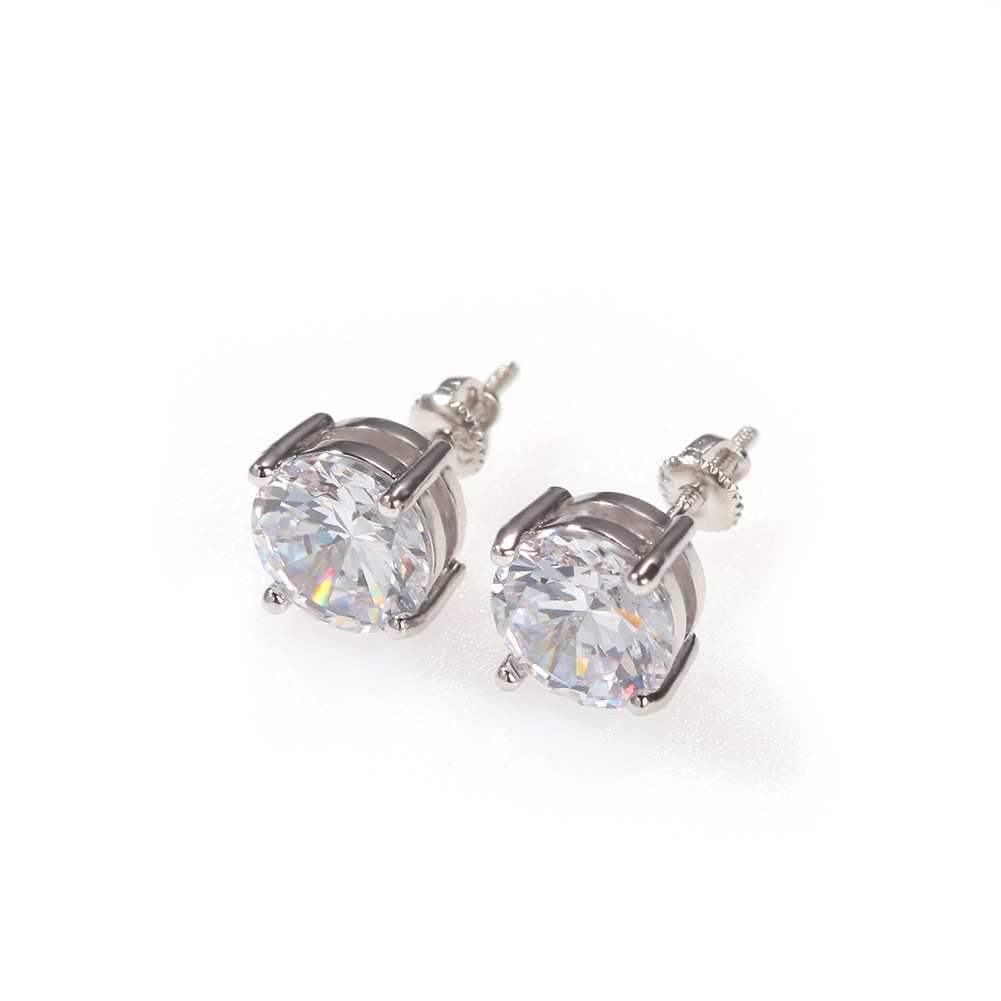 CERSLIMO Orecchini A Perno In Argento S925 Con Zirconie - Set 3 Paia 3/4/5 Mm - Ipoallergenici, 13 Colori Pietre Di Nascita
