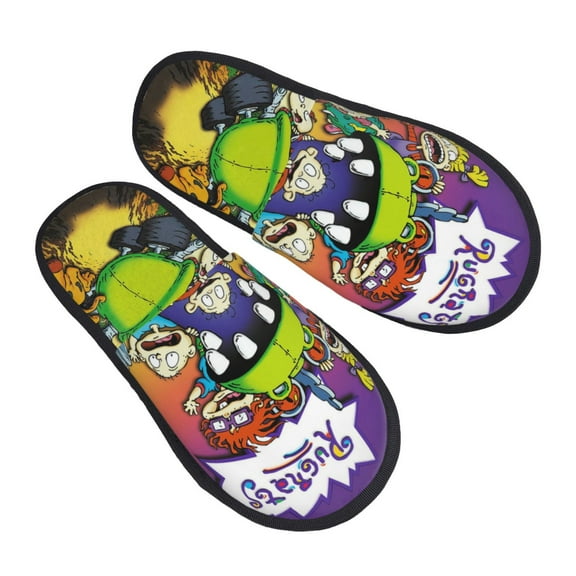 Rugrats Cotton Slippers Fleece Non Slip Unisex House Slippers for Indoor House