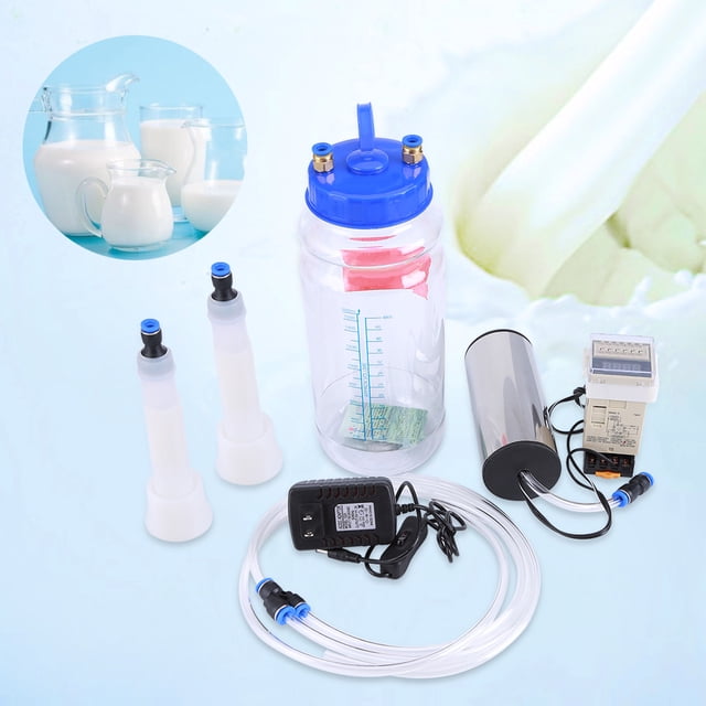 2L Goat Milking Machine Portable Electric Milking Machine Handling Supplies With Pulse Controller For Cow 100-250V