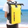 thumbnail image 3 of 1 pieza Mochila impermeable Bolsa seca Sacos secos de 25 L Cierre enrollable resistente de PVC 500D con bolsillo con cremallera con funda impermeable para teléfono para kayak Rafting Canotaje Acampar, 3 of 8