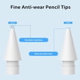 thumbnail image 3 of Pencil Tips Paiholy Upgrade, paquete de 4 unidades para Apple Pencil, color blanco, 3 of 7