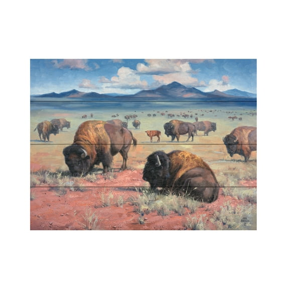 Jack Sorenson 'Home On The Range' Wood Slat Art 12x16