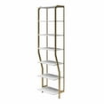 thumbnail image 4 of CosmoLiving by Cosmopolitan Gwyneth Closet - Shelves, White Faux Marble and Golden Bronze, 4 of 22