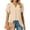 Beige, variant on Ayolanni Short Sleeve Women Shirts 5.00 Free Shipping Beige V-Neck Solid Blouses Basics Womens Clothing XL