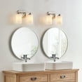 thumbnail image 2 of KAWOTI 2-Light Dimmable Bathroom Vanity Light with Frosted White Glass Brushed Nickel, 2 of 6