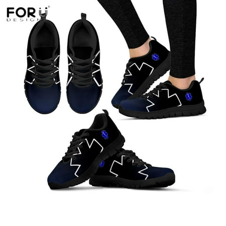 

Nursing Shoes for Women Flats Cute Paramedic EMT EMS Pattern Orange Nurse Shoes Casual Spring/Autumn Ladies Sneakers