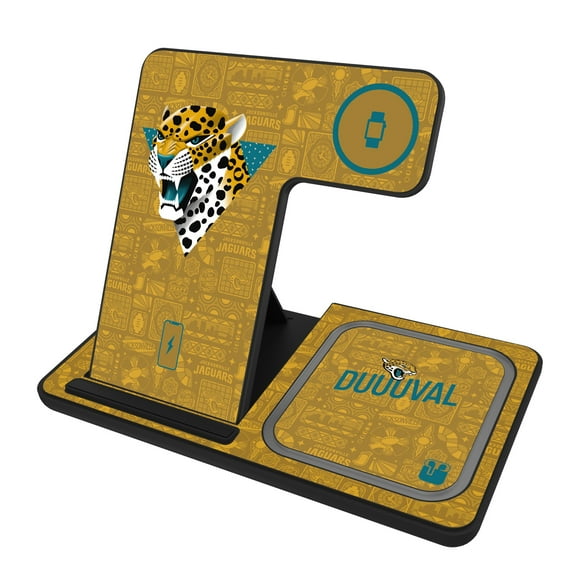 Keyscaper Black Jacksonville Jaguars 3-in-1 Charging Station