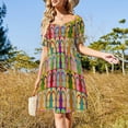 thumbnail image 2 of Summer Pop Art Design Retro Graphic Flip Flop Sandal Shoe Sleeveless Dress Woman clothing beach dresses, 2 of 6