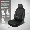 thumbnail image 2 of Motor Trend Leather Seat Covers For Trucks, Cars, & SUV - Front Black Car Seat Cover Set - Universal Fit For Most Automotive Seats - Forros Para Asientos De Carro - CarSeat Covers Accessories, 2 of 10
