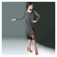 thumbnail image 6 of Sexy Latin Dance Suit Spring and Summer Styles Line Dance Skirt Slim Fit Tassel Women's Dress Long Sleeves Wear Clothing Use, 6 of 7