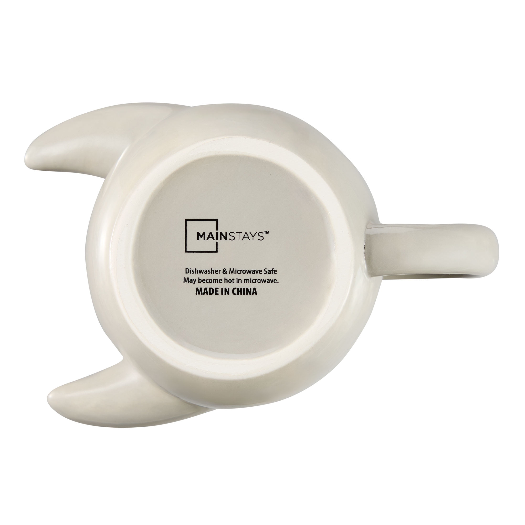 Mainstays 15.89 oz Gray Sculpted Hug Earthenware Mug
