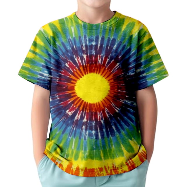 Chandails pour Garçons, T-Shirt Imprimé à Manches Courtes pour Garçons, Col Rond, Hauts d'Été pour Garçons, Hauts pour Garçons 4-5 Ans