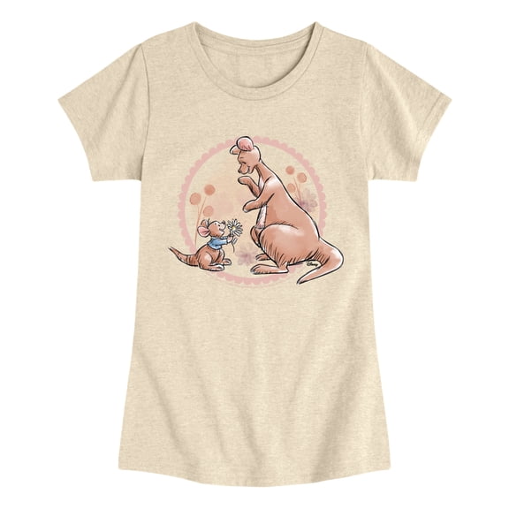 Winnie the Pooh - Kanga and Roo Field - Youth Girls Fitted Short Sleeve T-Shirt