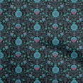 thumbnail image 1 of oneOone Polyester Spandex Black Fabric Florals Sewing Craft Projects Fabric Prints By Yard 56 Inch Wide, 1 of 4