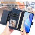 thumbnail image 2 of FOXDOCK Funda Tipo Cartera para Xiaomi Redmi A3 Pro Cuero PU con Cremallera y Correa de Muñeca, Ranuras para Tarjetas, Soporte Plegable, Cierre Magnético, 2 of 5