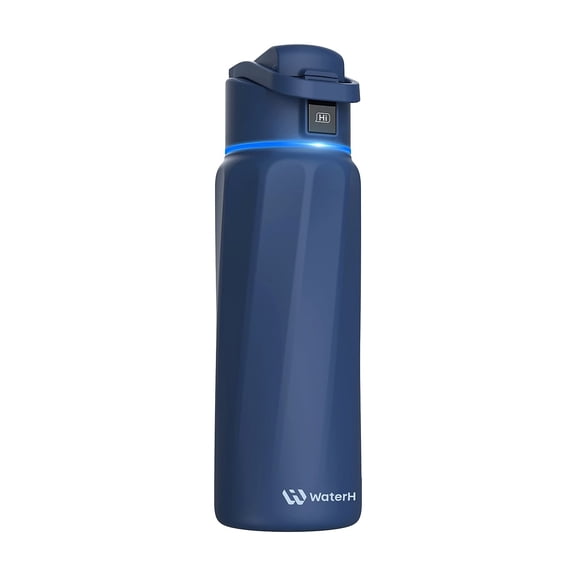 WaterH BOOST Stainless Steel Triple Wall Insulated Smart Water Bottle 32 oz. Magnetic Blue (B003MB)