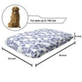 thumbnail image 2 of Vintage Pet Bed, Twig Posy Flowers Monochromatic Silhouette Damask Image, Chew Resistant Pad for Dogs and Cats Cushion with Removable Cover, 24" x 39", Violet Blue and White, by Ambesonne, 2 of 4