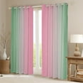 thumbnail image 2 of Sage Green and Pink Curtains for Bedroom,Rainbow Ombre 30%-50% Blackout Curtains Aesthetic Living Room Decor,Gradient Colorful Curtains & Drapes Abstract Window Curtain, 2 of 6