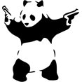 thumbnail image 1 of 10*10cm Sports Panda Car Sticker Kung Fu Panda Sticker, Funny Car Sticker, 1 of 3