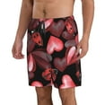 thumbnail image 2 of Kll Ladybugs And Red Hearts Men'S Casual Summer Beach Shorts Hawaiian Shorts With Pockets-Small, 2 of 9