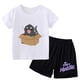 thumbnail image 3 of Godzilla-Conjunto de ropa deportiva para bebé, camiseta y pantalones cortos, chándal de dibujos animados de Anime, camisetas de verano, 2 piezas, 3 of 5