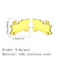 thumbnail image 3 of fashionable stainless steel earrings Pig Earrings, 3 of 4