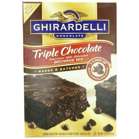 Triple Chocolate Brownie Mix, Semi-Sweet, Milk, Bittersweet, 120 Ounce (Best Brownies In America)