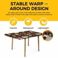 thumbnail image 4 of Coffee Table Cloths for 3 Foot Rectangle Tables, Brown Retro Coffee Theme Beans Latte Tea Cup Patio Waterproof Elastic Fitted Tablecloths, Washable Rectangular Table Cover for Camping, 4 of 8