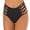 a-9Black6, variant on VNKIDY Women High Waist Multi Strap Cutout Side Solid Color Stretch Cheeky Bikini Bottom Breathable Slim Fit Separate Swim Brief Beach Swimwear Bottoms Trendy Swimwear S