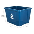 thumbnail image 6 of Gracious Living Medium Curbside Blue Box 17 Gal Home Recycling Bin (6 Pack), 6 of 11