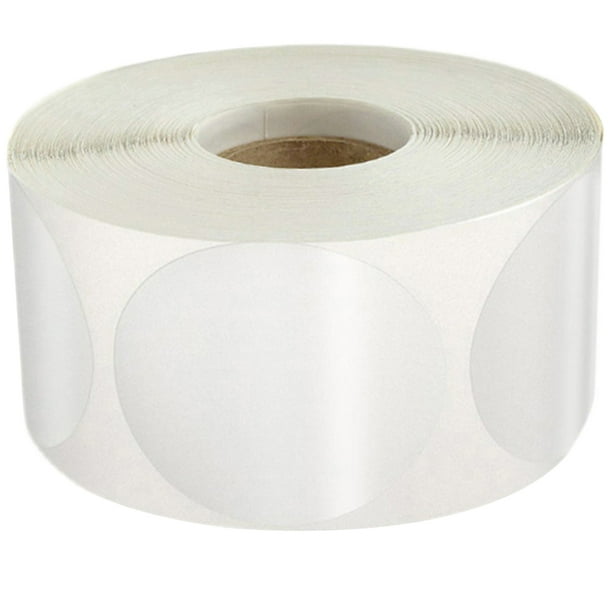 WORGEOUS 1 rollo de calcomanías de círculo transparente pegatinas de círculo transparente de sello transparente pegatinas de círculo