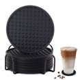 thumbnail image 1 of Hweilai Desk Protection Rubber Coaster with Holder, Non-Slip and Heat Resistant Coaster, 1 of 6