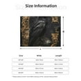 thumbnail image 3 of KLL Gothic Raven Portrait Print Fleece Throw Blanket, Horizontal Fleece Bedding Cute Soft Blankets Comfy Fleece Flannel Plush Home Decor for Couch & Bed -50"x40", 3 of 9