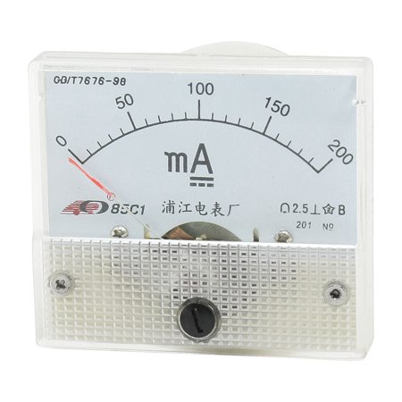 Unique Bargains DC 0-200mA Fine Tuning Dial Panel Ampere Meter 85C1