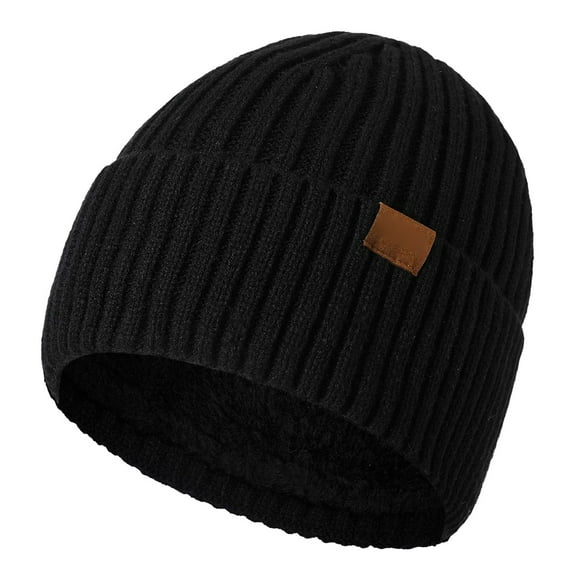 ZSQDM Adult Winter Soild Layer Woolen Hat New Fleece Warm Knitted Hat Women beanie Straw Hats for Men Bomber Hats Cap Gun