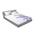 thumbnail image 2 of Ambesonne Lavender Fitted Sheet & Pillow Sham Set, Fresh Herb Plant Posy, Queen, Lavender, 2 of 2