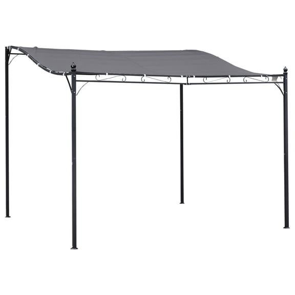 Alvantor Curved Patio Awning Canopy With Metal Frame, Sun Shelter For Garden