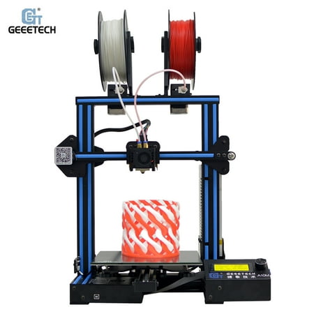 Geeetech A10M 3D Printer DIY Kit Aluminum Profile Quick Assembly 220 * 220 * 260mm Support 2-In-1 Mix-Color Printing Break-Resume Capacity Filament Detector with Dual Extruder for Multiple (Best Dual Extruder 3d Printer)