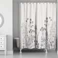 thumbnail image 2 of Creative Products Sketched Florals 71x74 Shower Curtain, 2 of 2