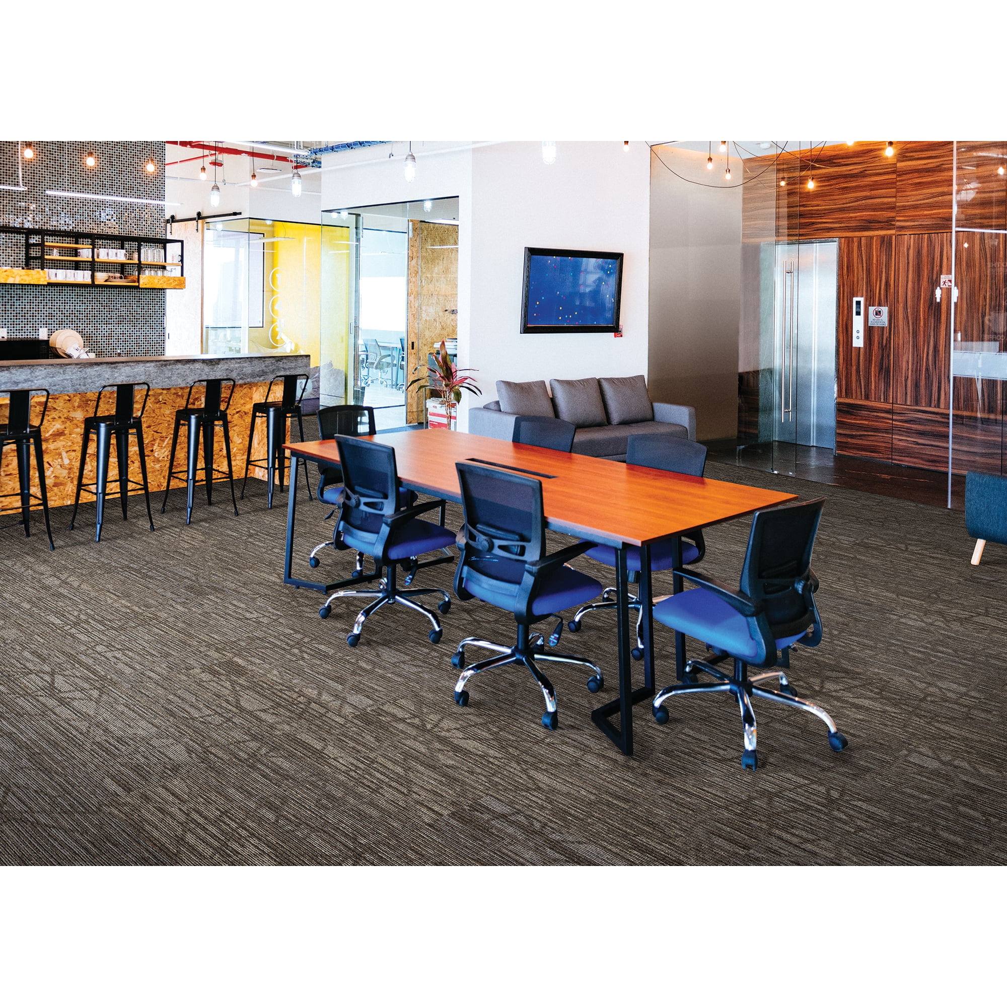 Mohawk Advance 12" x 36" Carpet Tile with EnviroStrand™ PET Fiber in New Shoes (72 sq ft per carton)