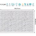 thumbnail image 2 of 9X6ft White Brick Wall Seamless Pictorial Cloth Customized Photography Backdrop Background Studio Prop KP-248, 2 of 5