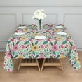 thumbnail image 3 of Pioneer Flower Floral Print Pattern Square Tablecloth,Waterproof Square Table Cover,Wipeable Spillproof Washable Table Cover for Home Kitchen Party Decor 60"x60"(152x152cm), 3 of 6
